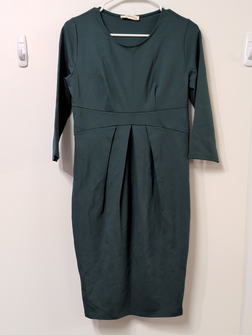 Hello Miz Green Pleated Maternity Dress Size Small